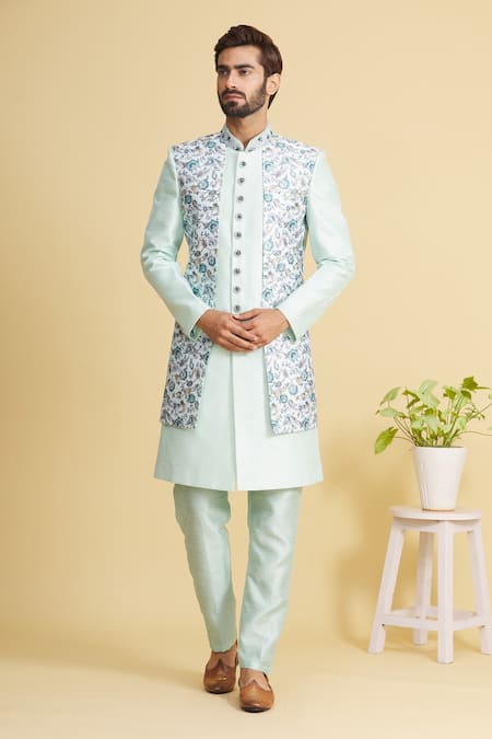 Arihant Rai Sinha Floral Print Sherwani Set 