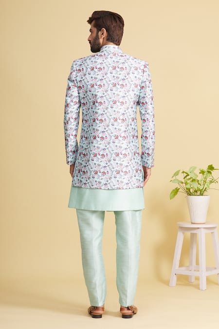 Arihant Rai Sinha Floral Print Bandhgala Set 