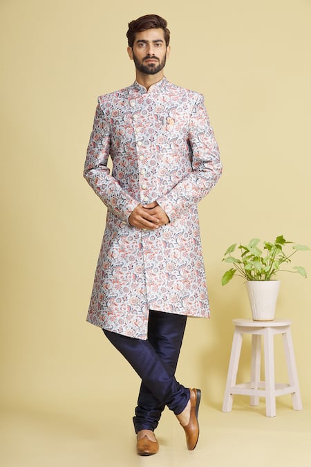 Arihant Rai Sinha Floral Print Sherwani Set 