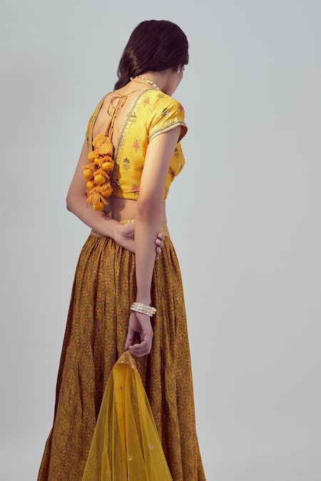 Drishti & Zahabia Floral Print Lehenga Set 