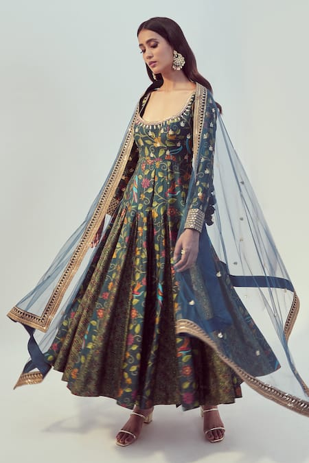 Drishti & Zahabia Floral Print Anarkali Set 