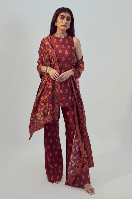 Drishti & Zahabia Floral Print Kurta & Pant Set 