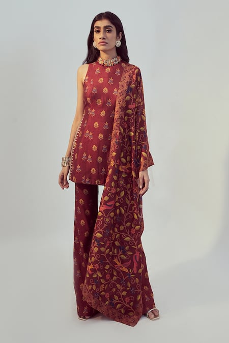 Drishti & Zahabia Floral Print Kurta & Pant Set 