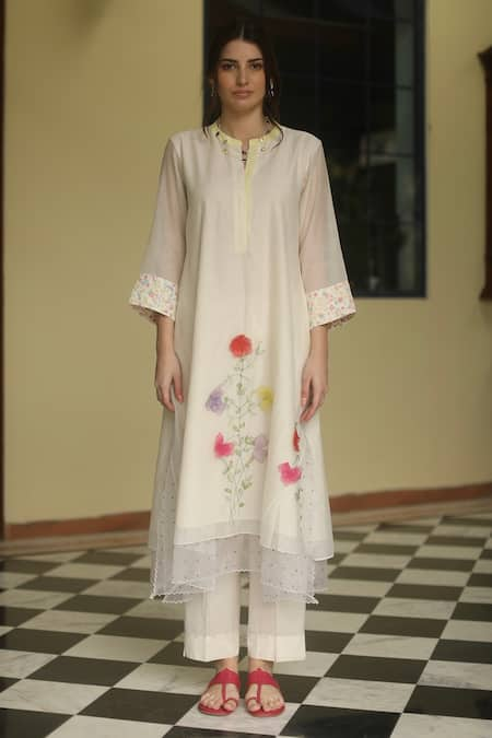 Begum Sweet Pea A-Line Kurta & Pant Set 