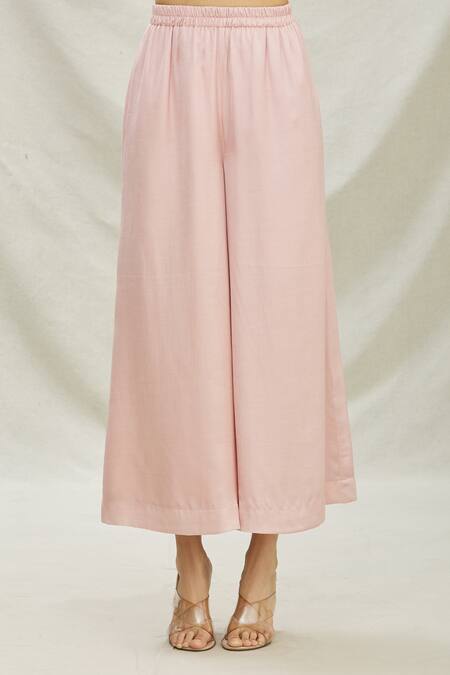 Divya Kanakia Pink Organza Pearl, Sequin Round Neck Embroidered Kurta And Pant Set at Aza Fashions Divya Kanakia_Pink Organza Pearl, Sequin Round Neck Embroidered Kurta And Pant Set _at_Aza_Fashions