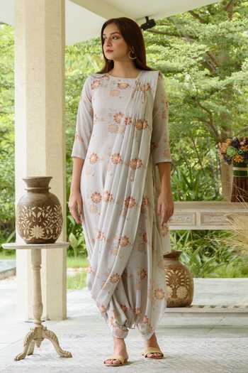 Pasha India Green Linen Dhoti Jumpsuit 
