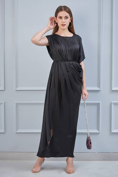 NA-KA Satin Asymmetric Dress 