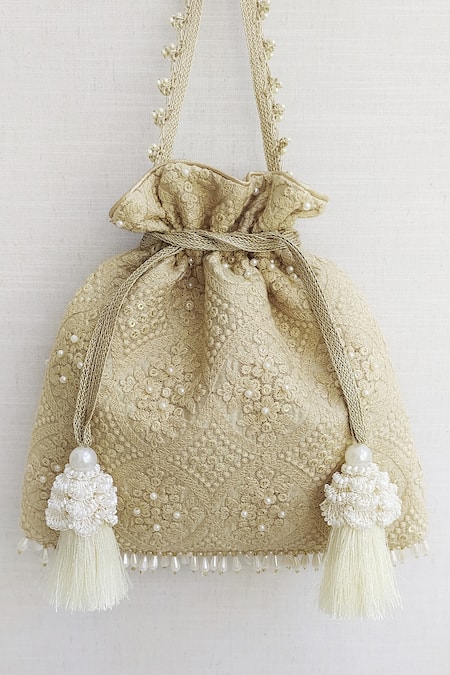 AMYRA Silk Embroidered Polti Bag 