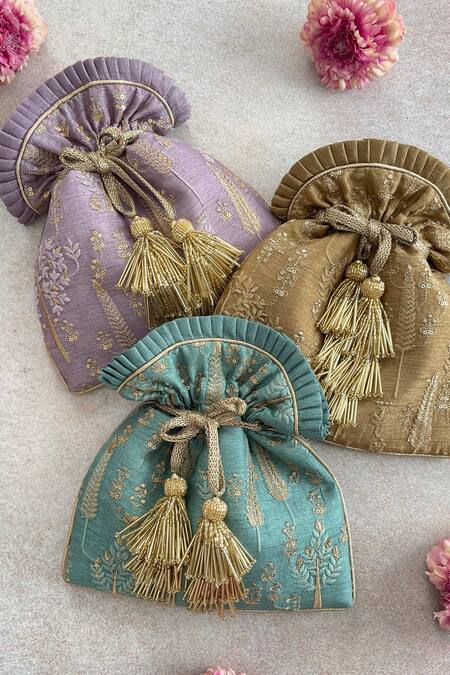 Amyra Purple Embroidery, Sequins Potli Bag Online at Aza Fashions Amyra_Purple Embroidery, Sequins Potli Bag _Online_at_Aza_Fashions