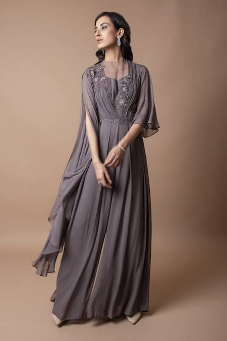 k-anshika Asymmetric Drape Jumpsuit 