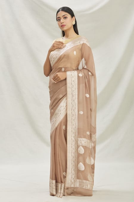 Pranay Baidya Zari Woven Saree 