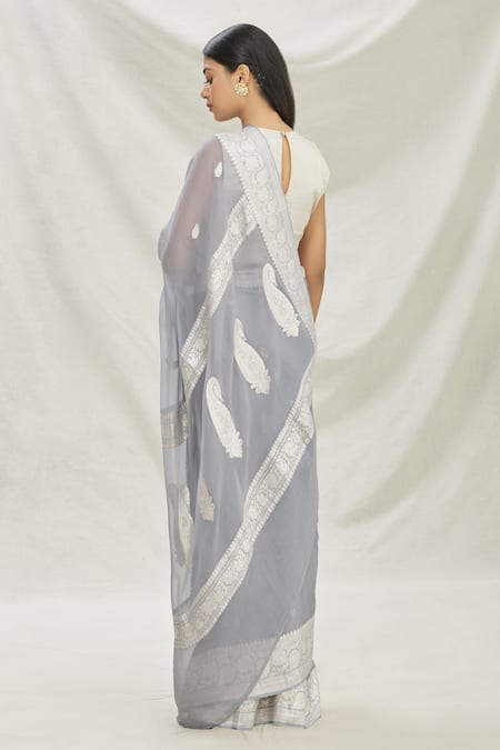 Pranay Baidya Zari Woven Saree 