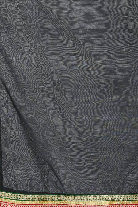 Buy_Aryavir Malhotra_Black Chanderi Embroidered Sequins Dupatta _Online_at_Aza_Fashions