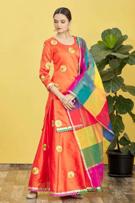 Samyukta Singhania Gota Work Kurta Lehenga Set 