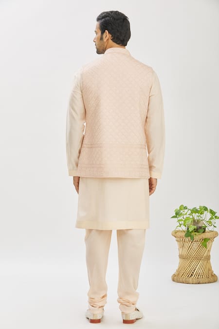 Vanshik Satin Bundi & Kurta Set 