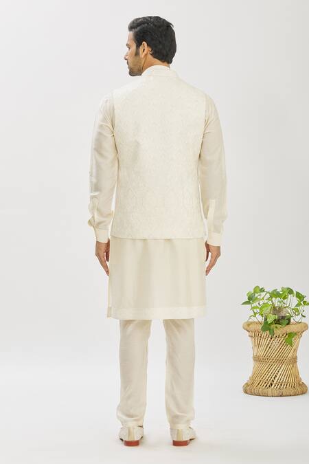 Vanshik Satin Bundi & Kurta Set 