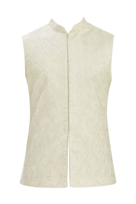 Buy Vanshik Green Bundi Satin Kurta And Churidar Blended Silk Self Embroidered & Set Online at Aza Fashions Buy_Vanshik_Green Bundi Satin Kurta And Churidar Blended Silk Self Embroidered & Set _Online_at_Aza_Fashions