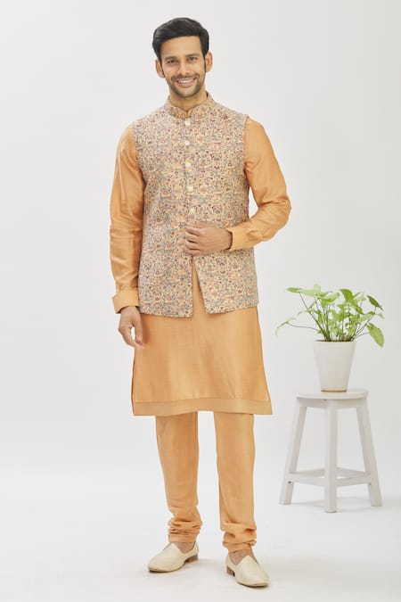 Vanshik Pashmina Bundi & Kurta Set 