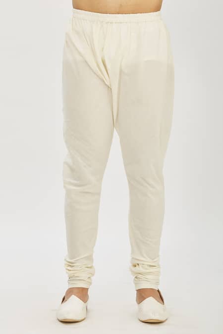 Shop_Priyanka Haralalka_Green Cotton Satin Cord Work Embroidered Kurta And Churidar Pant Set _Online_at_Aza_Fashions