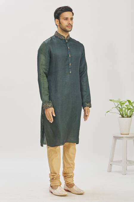 Mapxencars Blue Silk Floral, Zardozi Embroidered Kurta Set Online at Aza Fashions Mapxencars_Blue Silk Floral, Zardozi Embroidered Kurta Set_Online_at_Aza_Fashions