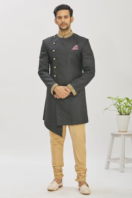 Mapxencars Zardozi Embroidered Sherwani Set 