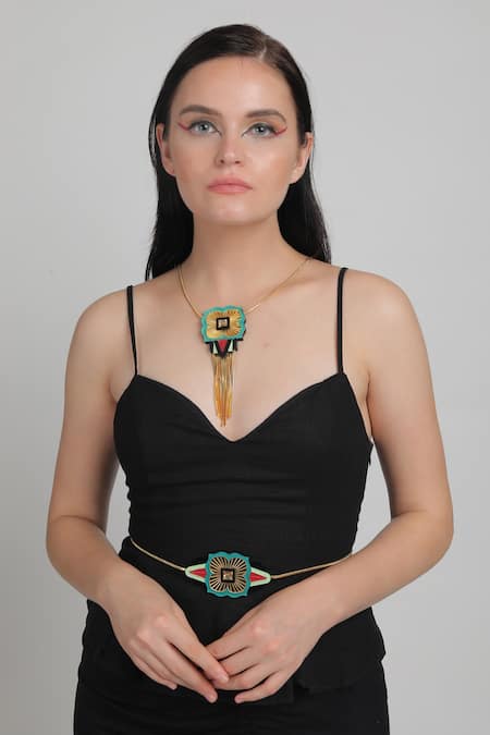 The YV Brand By Yashvi Vanani Multi Color Brookcress Belt