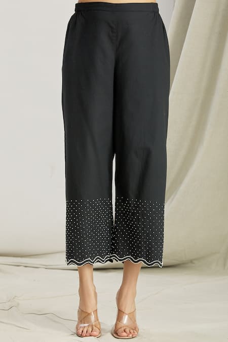 Loewe Wide-Leg Draped Pants with Knot Detail - Bergdorf Goodman