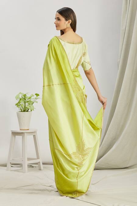 Paksh Cutdana Work Saree & Blouse Set 