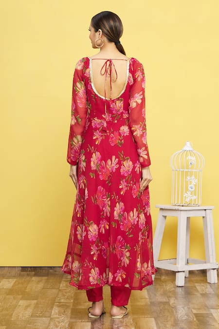 Naintara Bajaj Floral Print Anarkali Set 