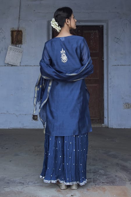 Kameez Chanderi Kurta Sharara Set 