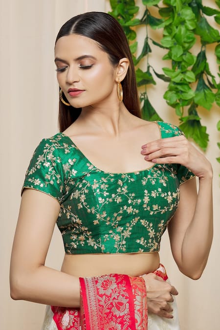 Khwaab by Sanjana Lakhani Floral Embroidered Blouse 