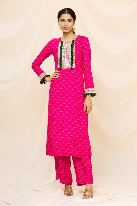 Yogita Kadam Printed Kurta & Palazzo Set 