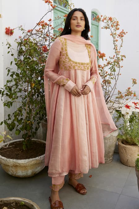 Nimbus Chanderi Anarkali Set 