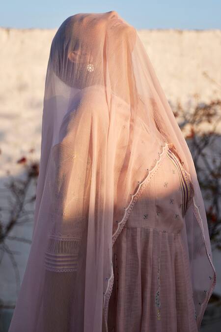 Buy Label Nimbus Pink Kurta Chanderi And Silk Organza Inner Cotton Mul Pants Anarkali Set Online at Aza Fashions Buy_Label Nimbus_Pink Kurta Chanderi And Silk Organza Inner Cotton Mul Pants Anarkali Set_Online_at_Aza_Fashions