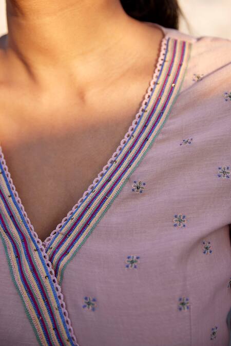 Label Nimbus Pink Kurta Chanderi And Silk Organza Inner Cotton Mul Pants Anarkali Set at Aza Fashions Label Nimbus_Pink Kurta Chanderi And Silk Organza Inner Cotton Mul Pants Anarkali Set_at_Aza_Fashions