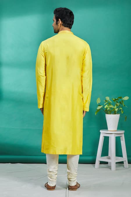 Kishore Ramani Silk Pleated Kurta Set 