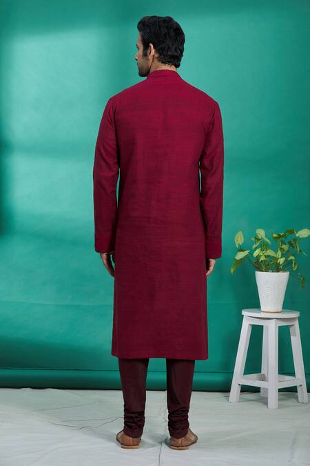 Kishore Ramani Silk Embroidered Kurta Set 