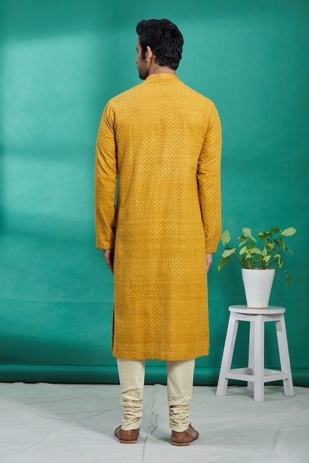 Kishore Ramani Silk Embroidered Kurta Set 