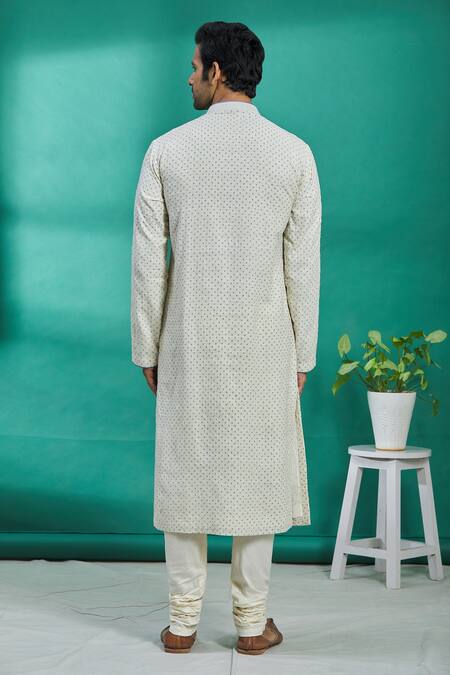 Kishore Ramani Silk Embroidered Kurta Set 