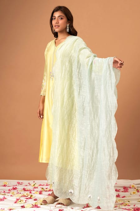 Anantaa by Roohi Embroidered Scallop Dupatta  