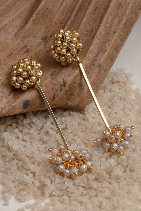 Buy Helmi CZ Pearl Stud Earrings | Tarinika