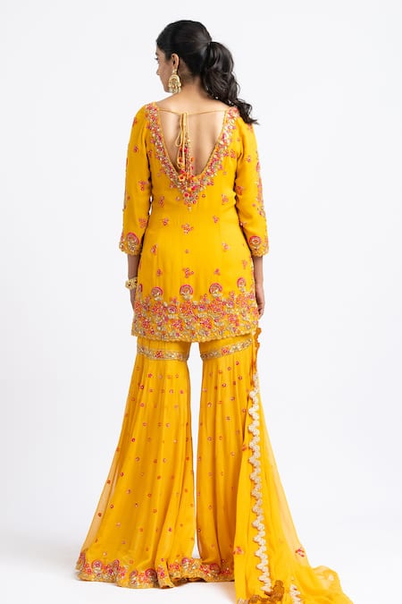 Nitika Gujral Embroidered Kurta Gharara Set 