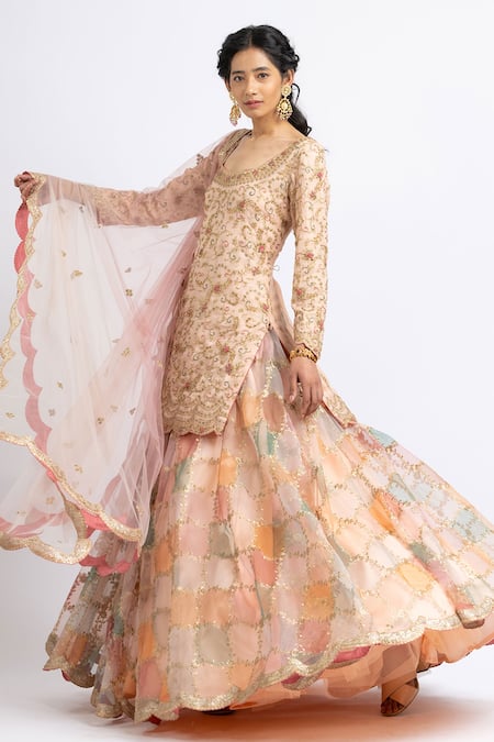 Nitika Gujral Embroidered Kurta Lehenga Set 