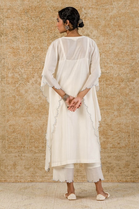 Devnaagri Chanderi Kaftan & Palazzo Set 