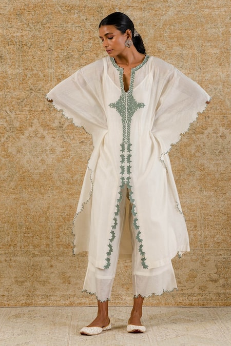 Devnaagri Chanderi Kaftan & Palazzo Set 