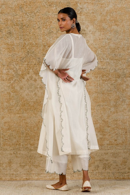 Devnaagri Chanderi Kaftan & Palazzo Set 