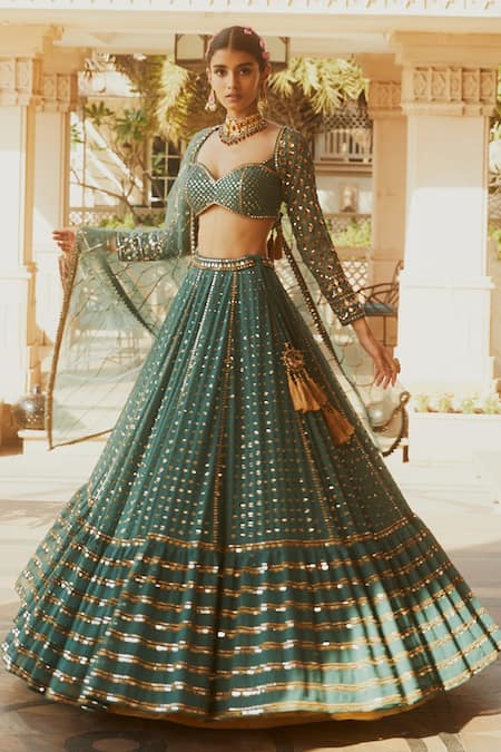 Fabric: Paithani Lehenga paired with Maggam work blouse and cutwork dupatta.  Price: 15000+$. Color and designs can be customised. DM for… | Instagram