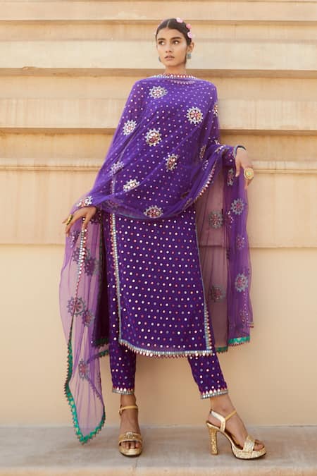 Vvani by Vani Vats Polka Embroidered Kurta Set 