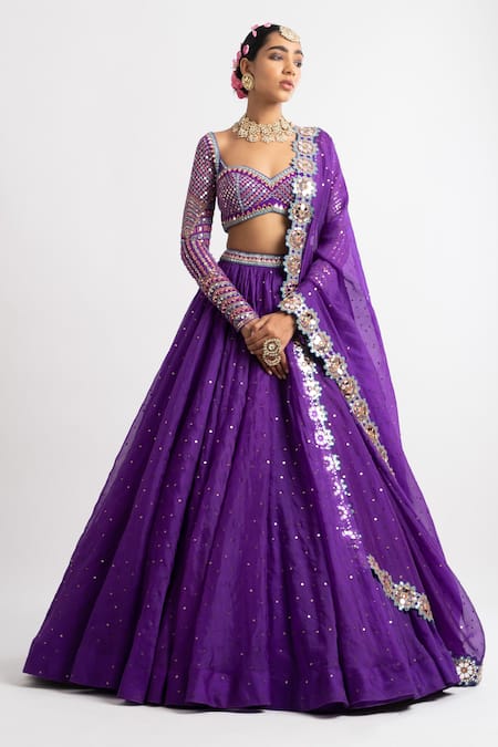 Vvani by Vani Vats Sequins Embroidered Lehenga Set 