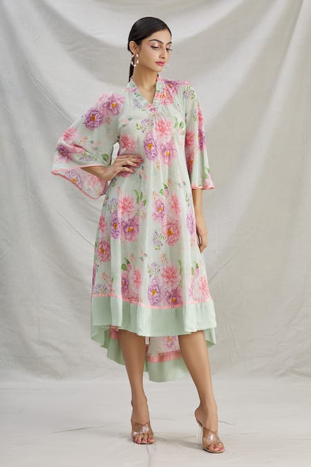 Parul | Vivek Floral Print High Low Tunic 